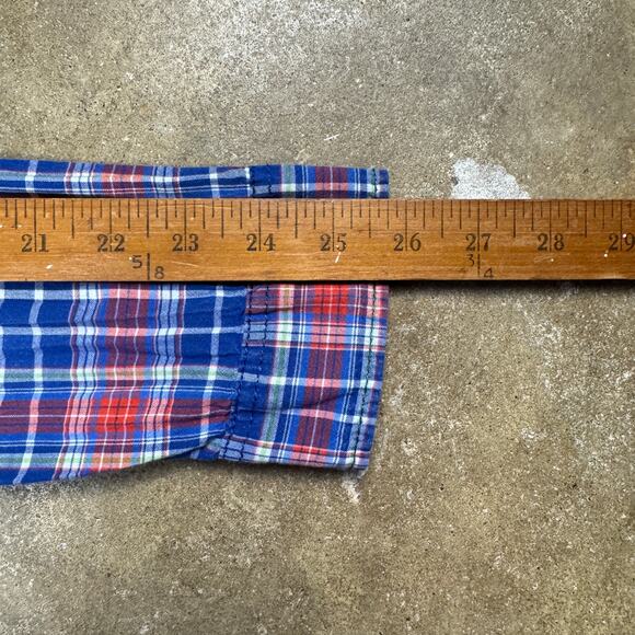 Abercrombie & Fitch Women’s Medium Y2K Plaid Button Up Shirt‎ Red Blue Cotton - Picture 10 of 10